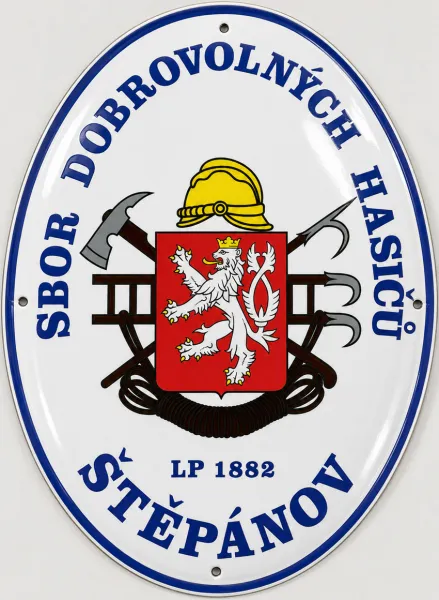 Smaltovaná cedule hasiči 3